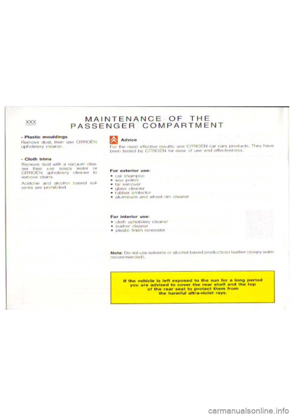 CITROEN BERLINGO VAN 2001  Owners Manual 