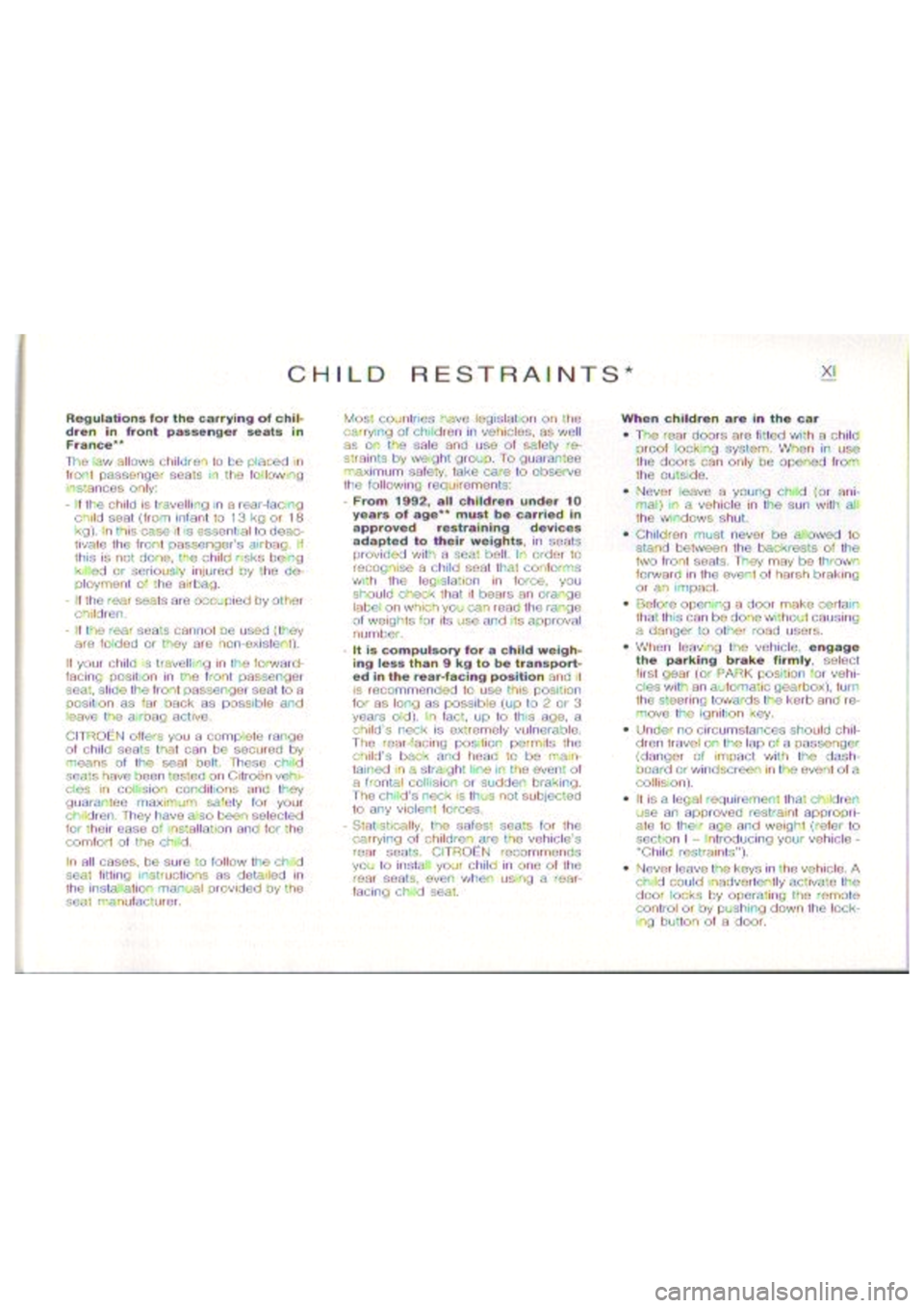 CITROEN BERLINGO VAN 1998  Owners Manual 