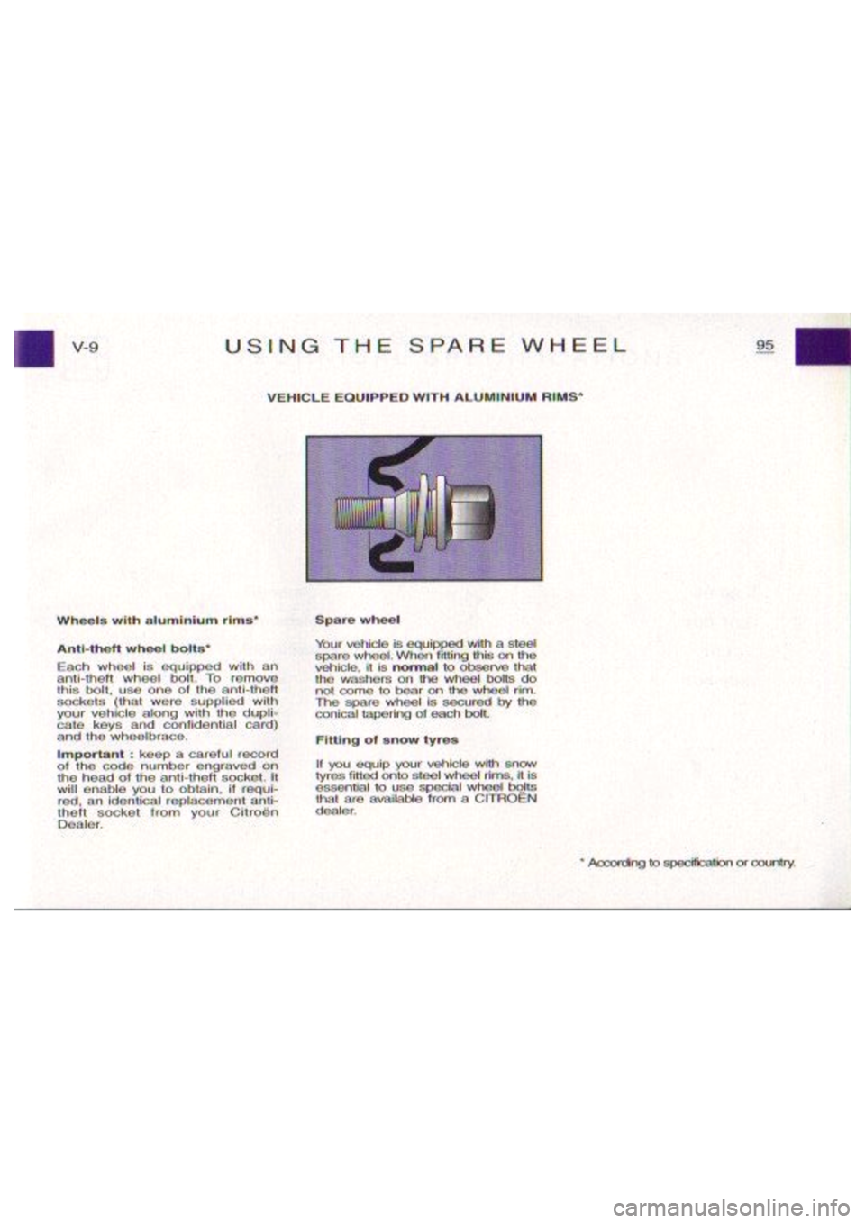 CITROEN BERLINGO VAN 1997  Owners Manual 
