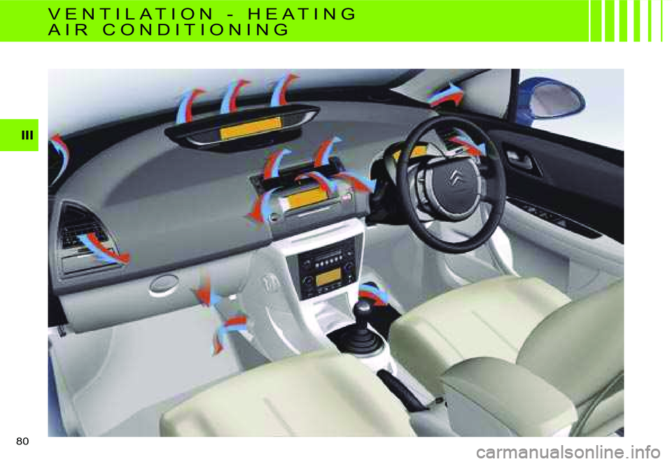 CITROEN C4 2004  Owners Manual �I�I�I
�8�0� �V �E �N �T �I �L �A �T �I �O �N �  �- �  �H �E �A �T �I �N �G 
�A �I �R �  �C �O �N �D �I �T �I �O �N �I �N �G  