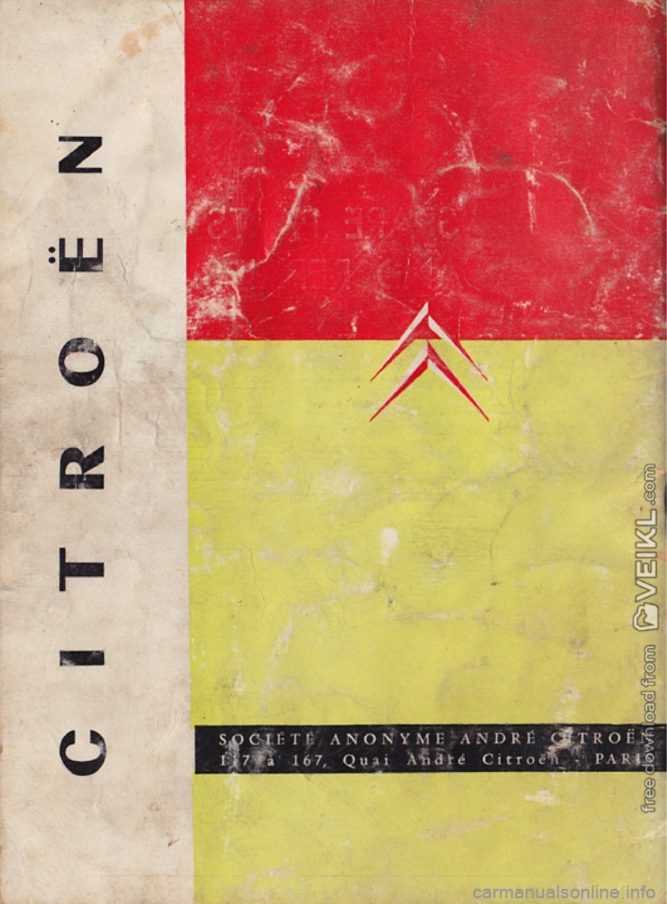 CITROEN 2CV 1959  Owners Manual 