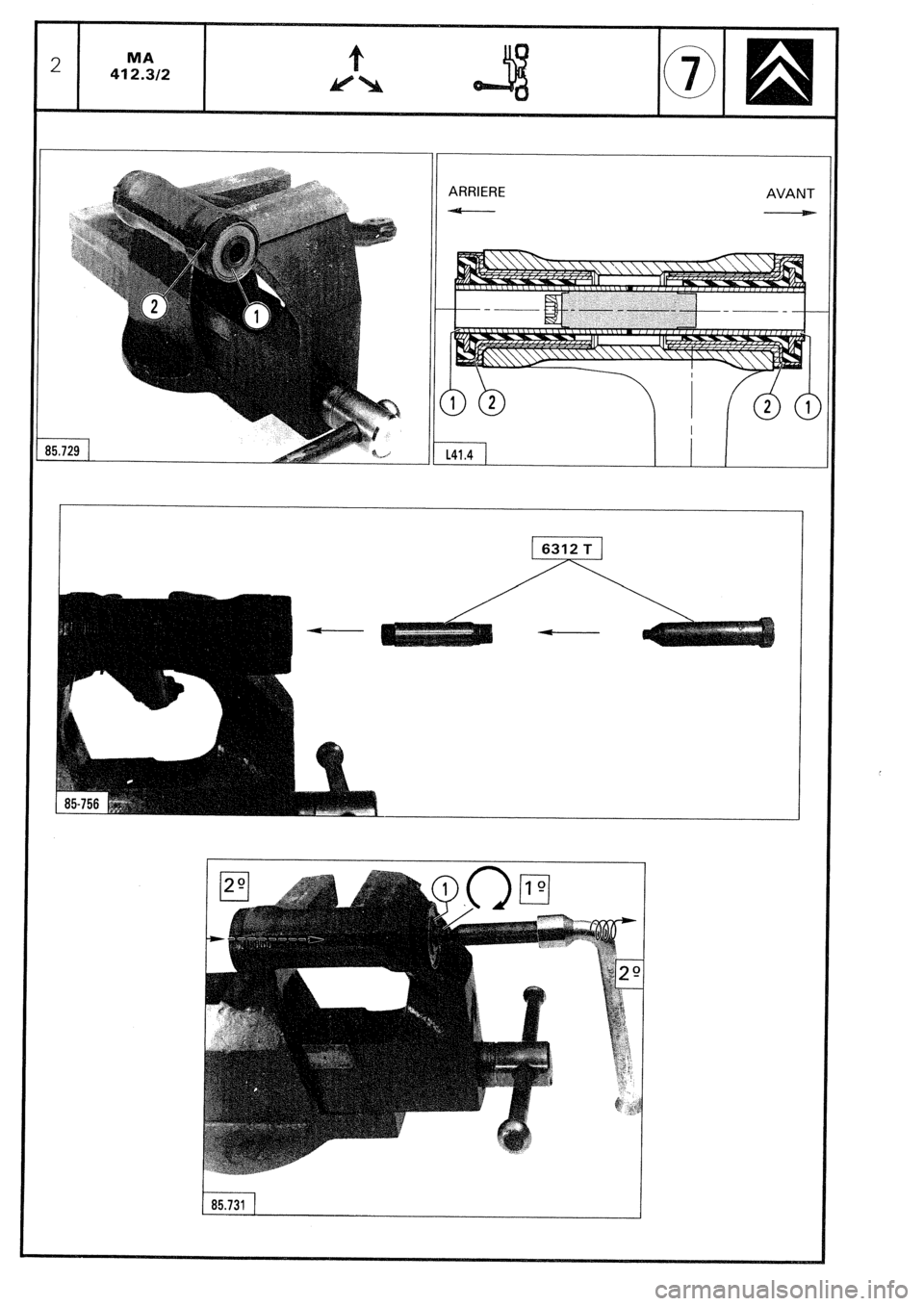 CITROEN CX 1988  Service Manual AVANT 
P  